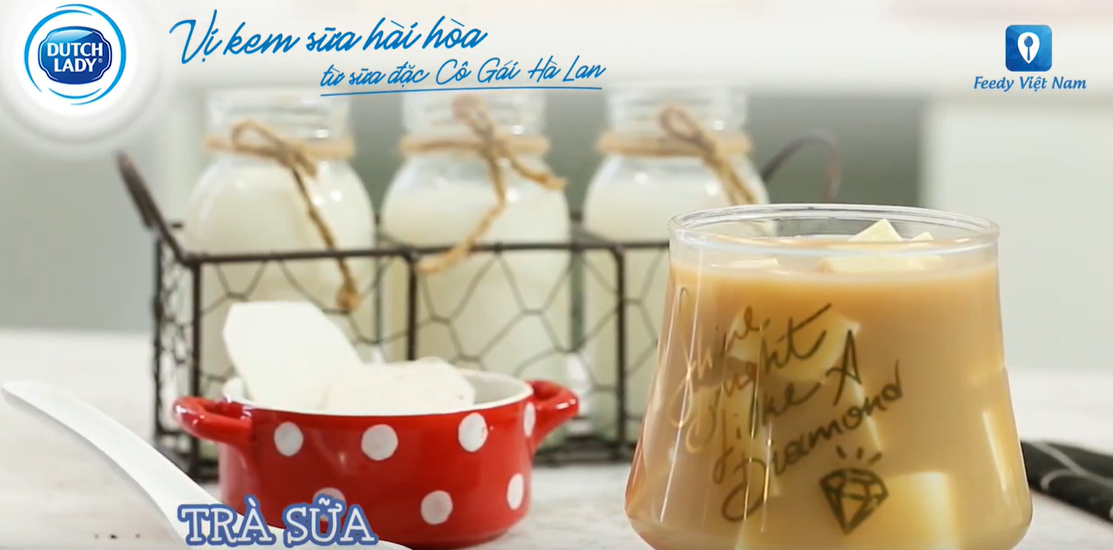 Trà sữa thạch kem cheese - Món ngon hiện đại từ sữa đặc Dutch Lady